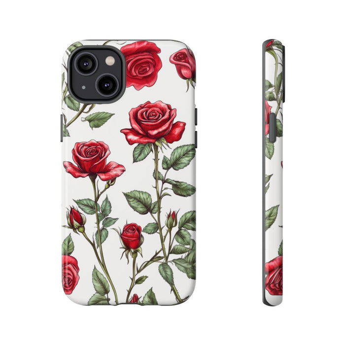 Rode Rozen Botanisch Patroon