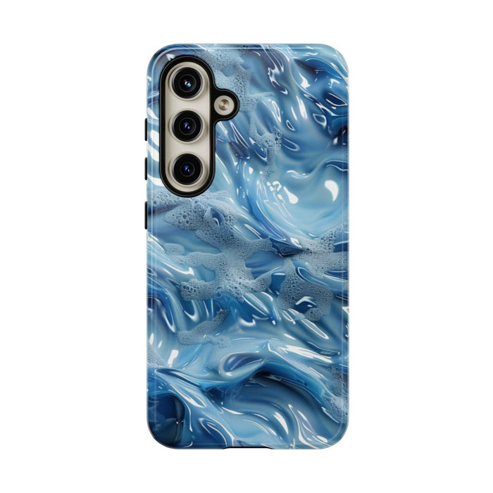 Blauw Abstract Golvend Patroon