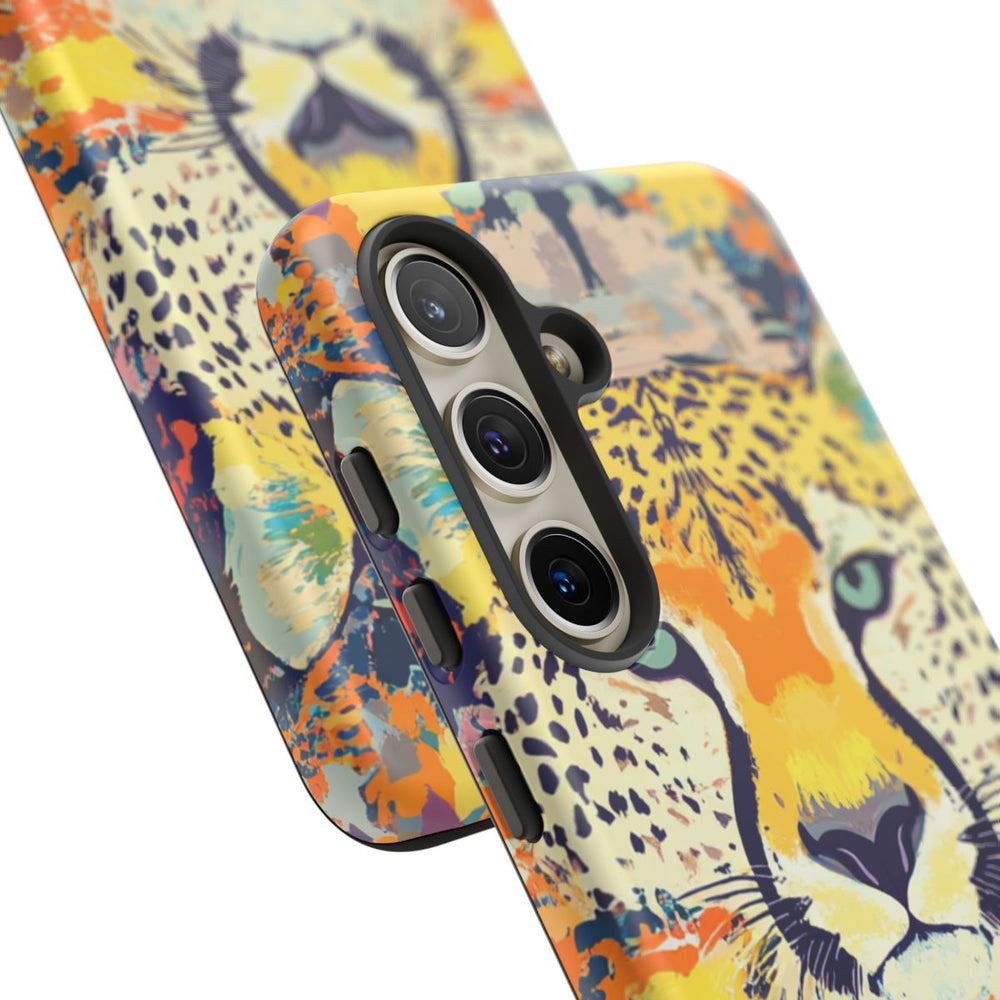 Abstracte Cheetakop met Kleurrijk Patroon