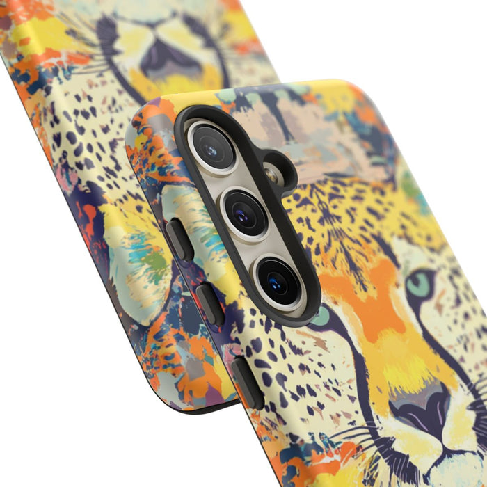 Abstracte Cheetakop met Kleurrijk Patroon