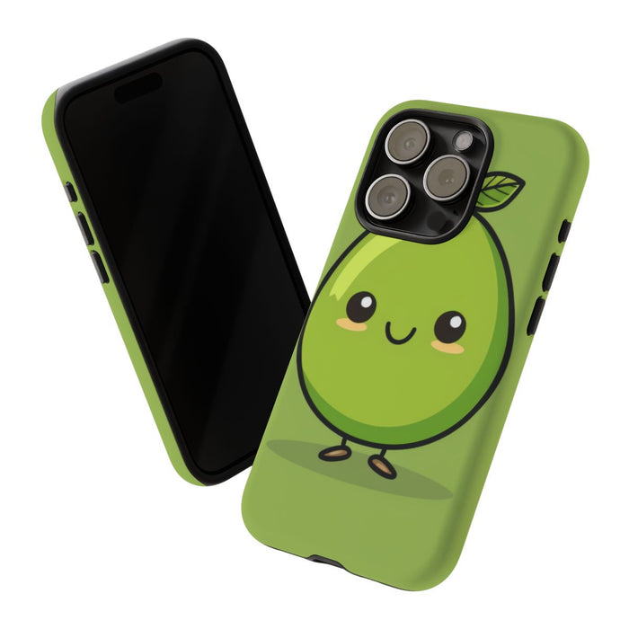 Schattige Groene Avocado in Cartoonstijl