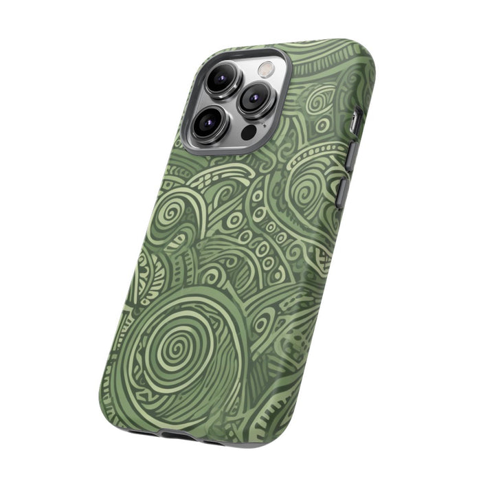 Abstract Groen Tribal Doodle Patroon