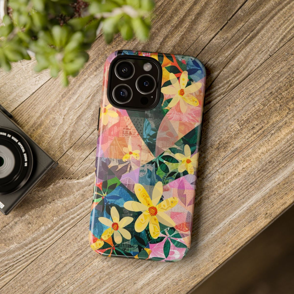 Abstract Bloemmotief met Geometrisch Patroon
