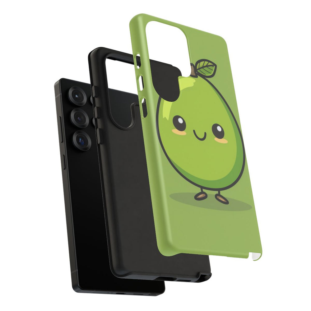 Schattige Groene Avocado in Cartoonstijl