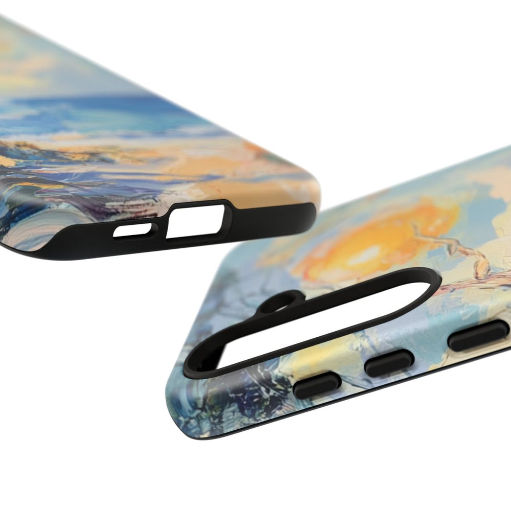 Zonnig Strandlandschap met Schilderachtig Ontwerp