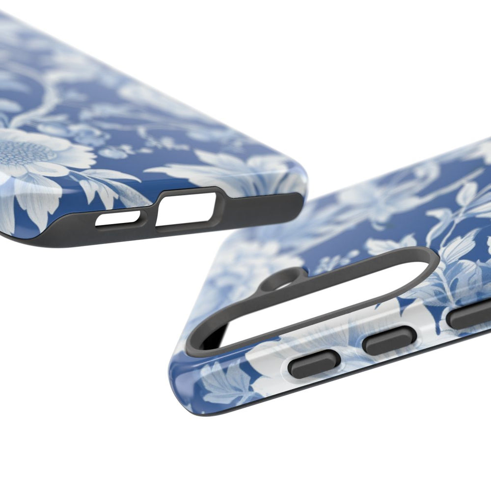 Blauw-Wit Bloemenpatroon