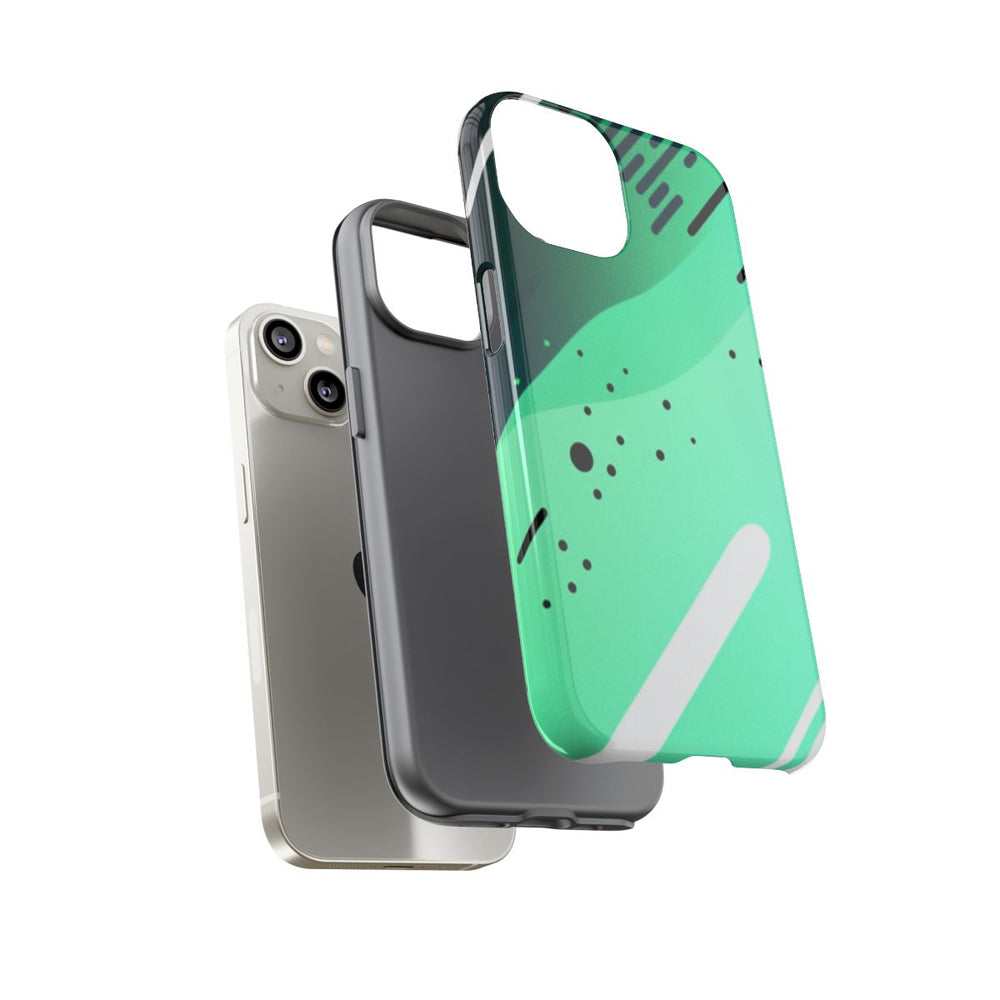 Geometrisch Groen-Zwart Abstract Patroon