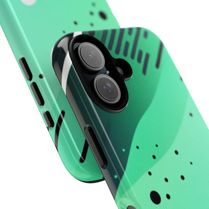 Geometrisch Groen-Zwart Abstract Patroon