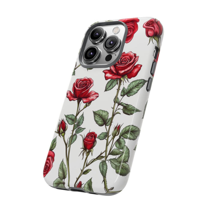 Rode Rozen Botanisch Patroon