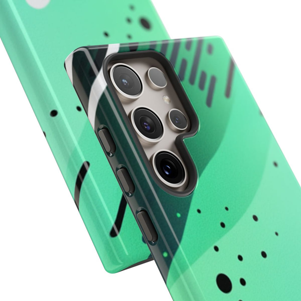 Geometrisch Groen-Zwart Abstract Patroon