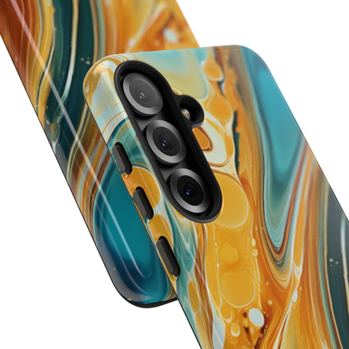 Turquoise en Honing Swirl Epoxy Patroon