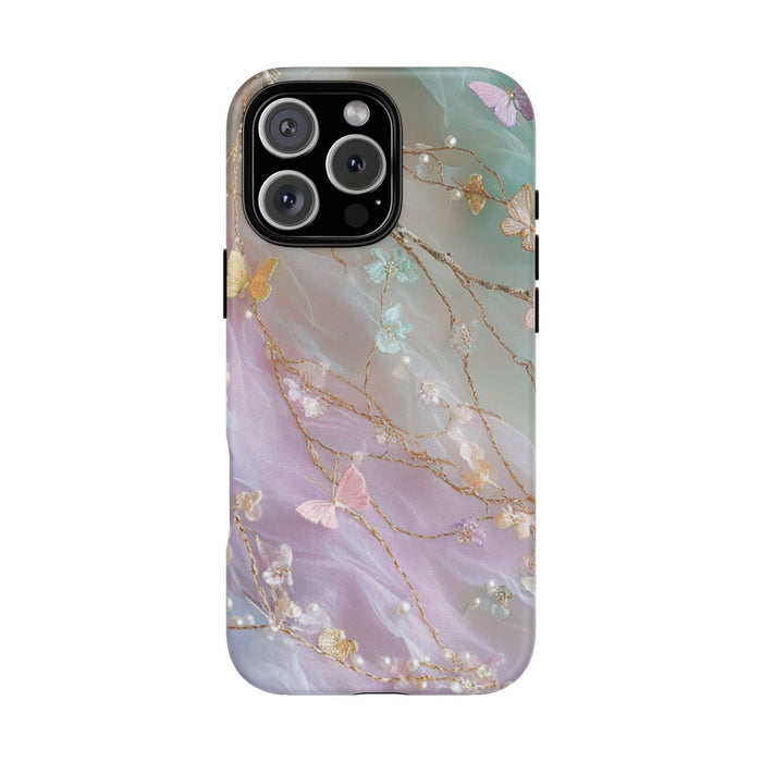 Iridescerende Pastelvlinders en Rankendecor