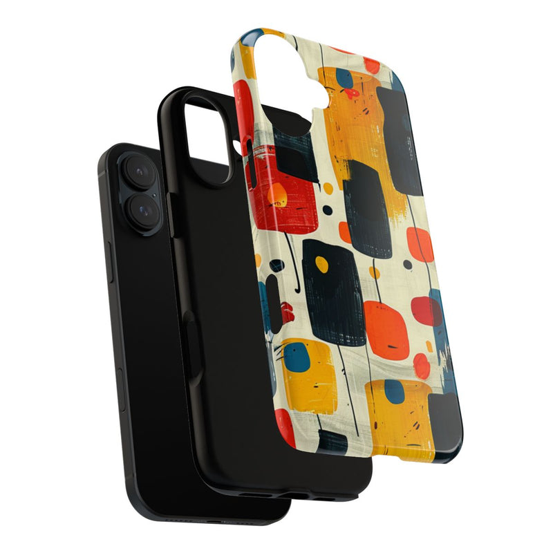 Mid-Century Abstract Geometrisch Patroon