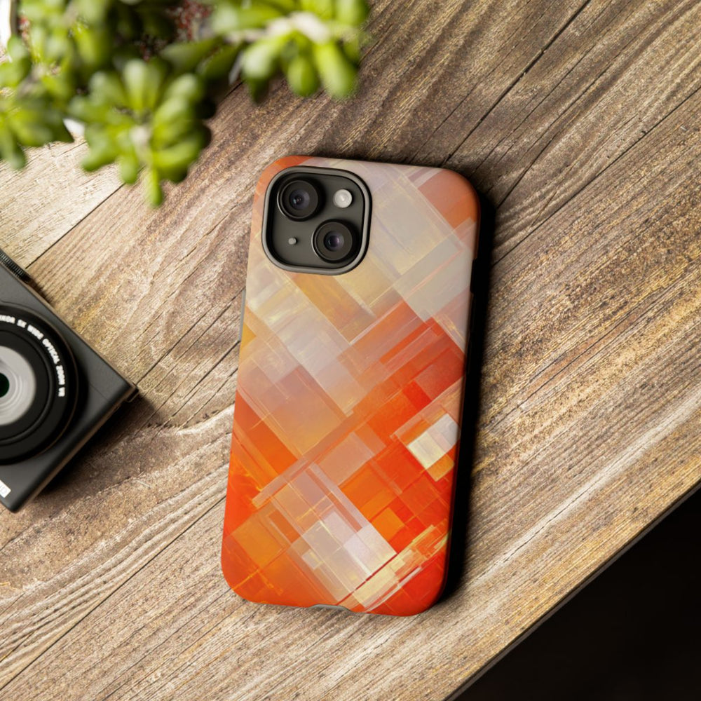 Abstract Oranje Geometrisch Patroon