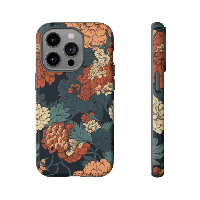 Vintage Bloemenpatroon in Warme Kleuren