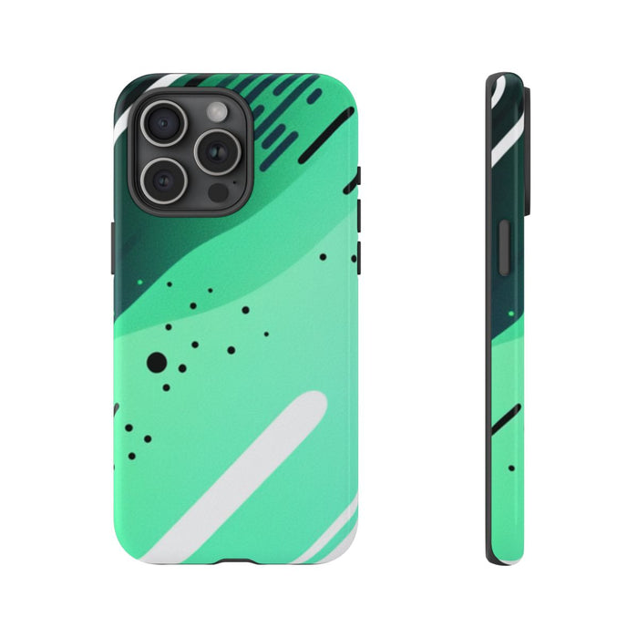 Geometrisch Groen-Zwart Abstract Patroon