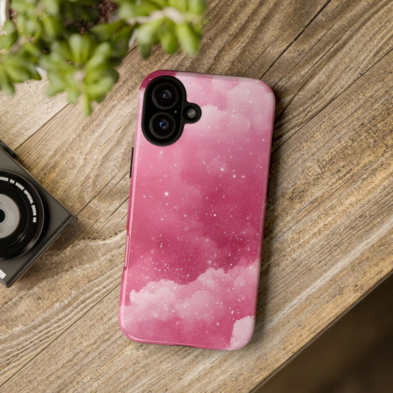 Roze Glitterwolkenstructuur
