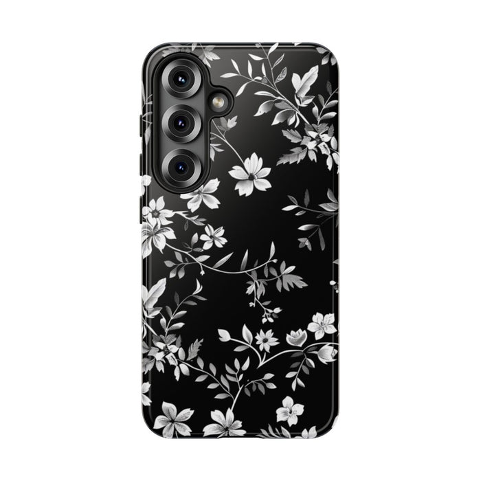 Zwart-Wit Bloemenpatroon