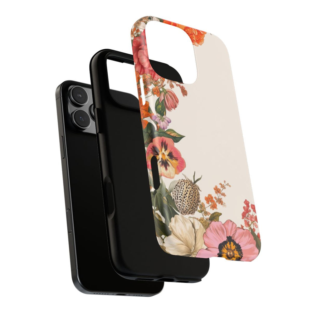 Vintage Botanische Bloemenrand