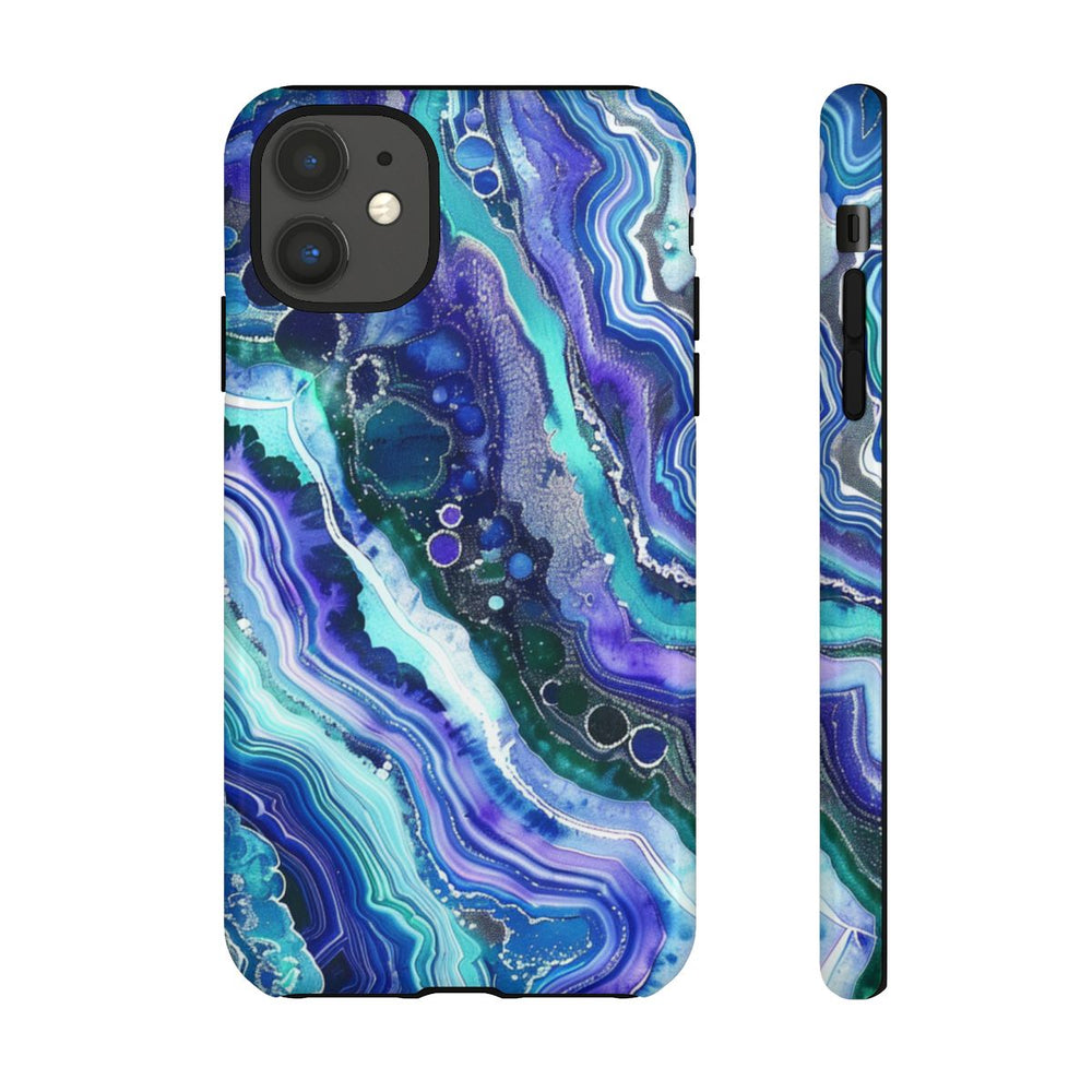 Blauw en Paars Geode-Wervelpatroon