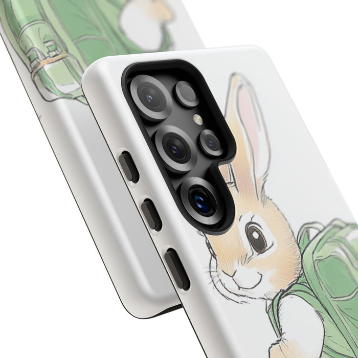 Schattig Konijntje met Groene Rugzak