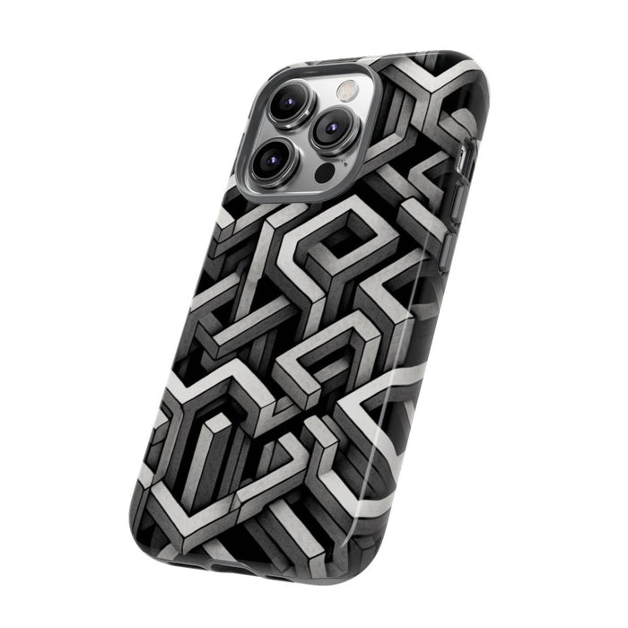 Monochrome Geometrisch Optisch Illusiepatroon