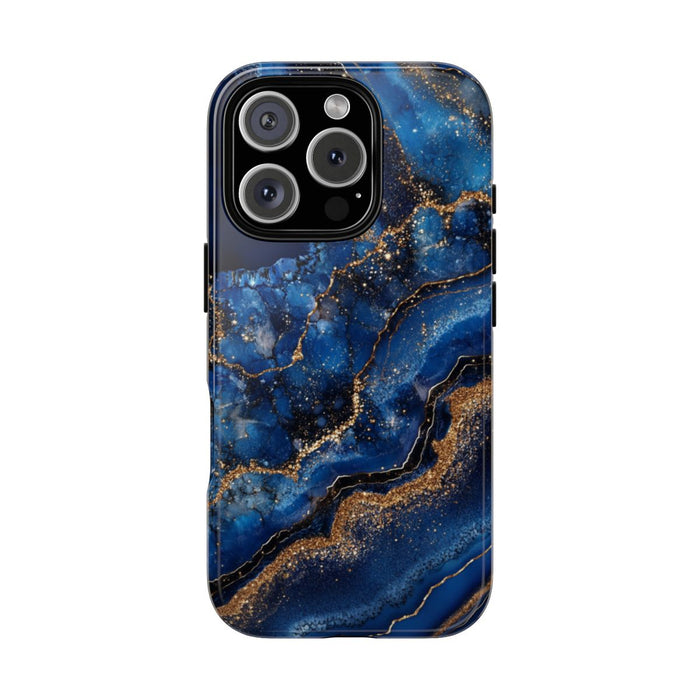 Blauw-Goud Geodepatroon