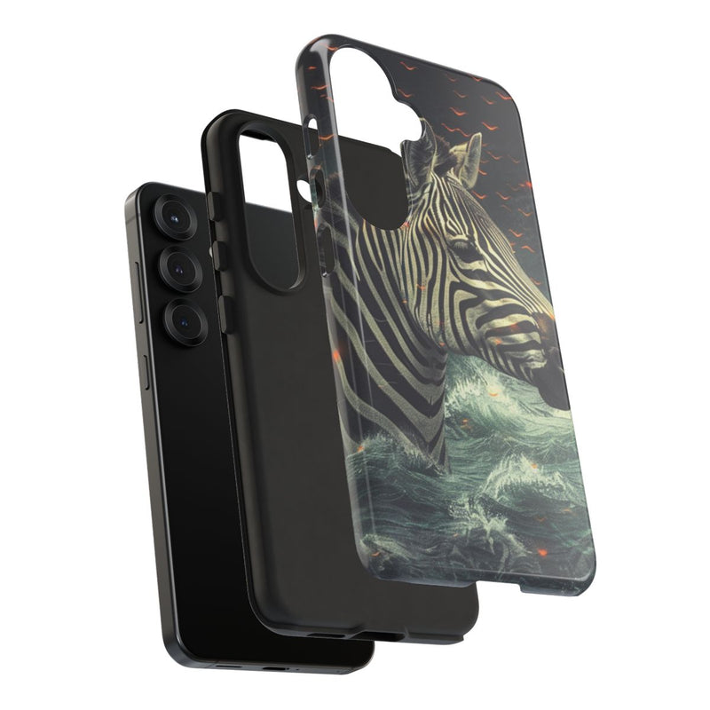 Zebra in Water met Gloeiende Vonken