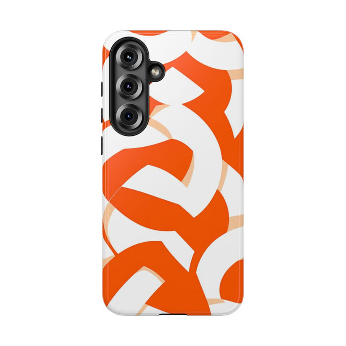 Oranje en Wit Geometrisch Patroon