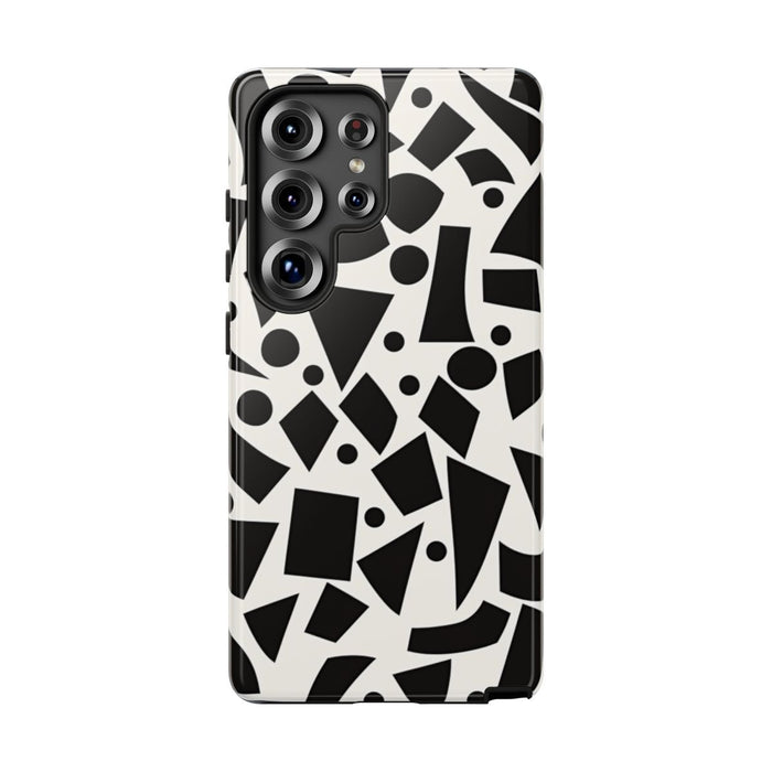 Zwart-Wit Geometrisch Abstract Patroon