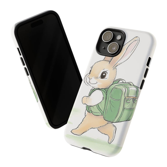 Schattig Konijntje met Groene Rugzak
