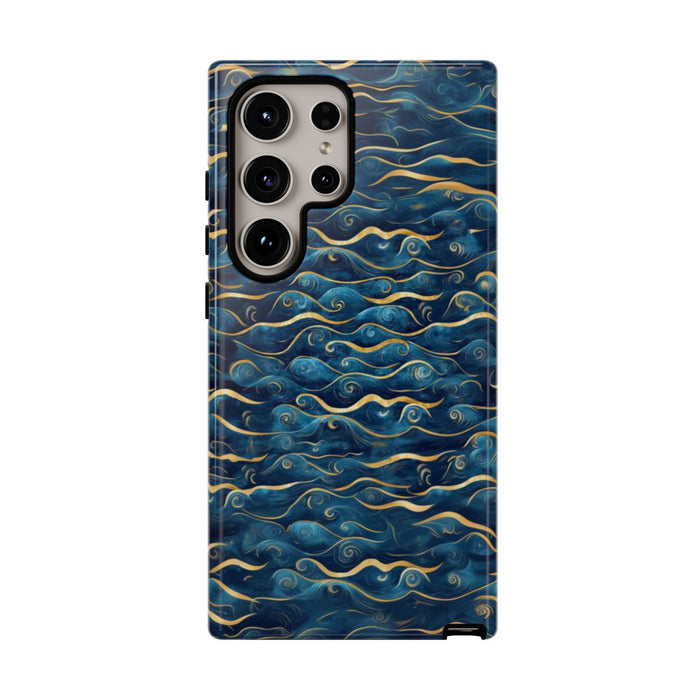 Blauw-Gouden Golfpatroon