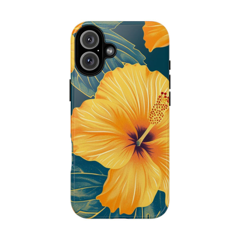 Gele Hibiscus Bloemenpatroon