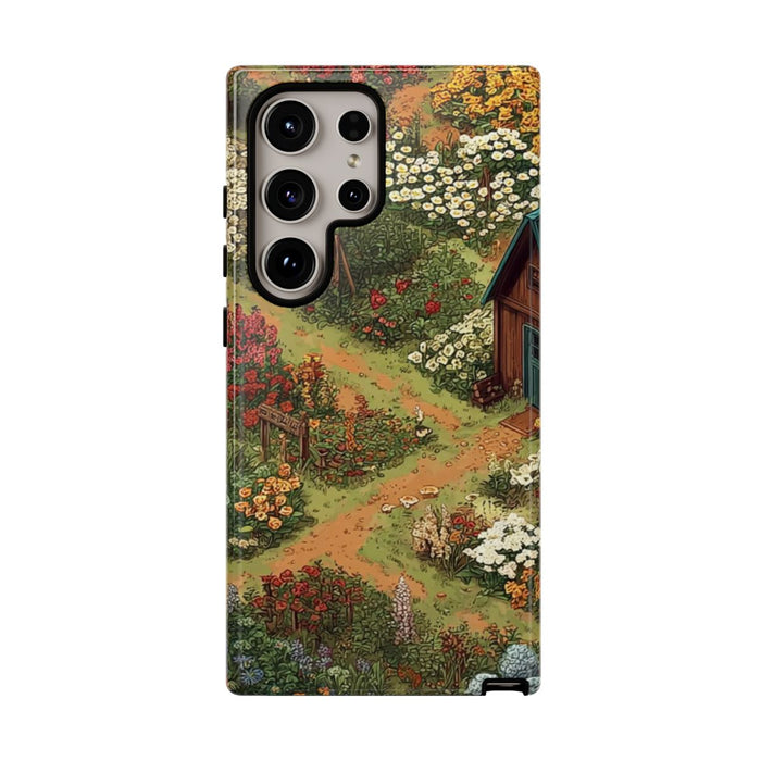 Kleurrijke Bloementuin met Huisje