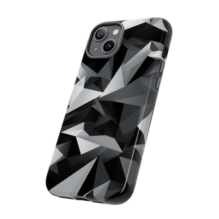 Zwart-Grijs Geometrisch Abstract Patroon
