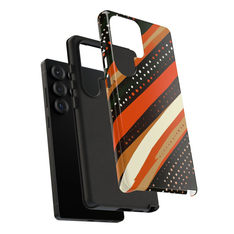 Retro Aardetinten Gestreept Patroon