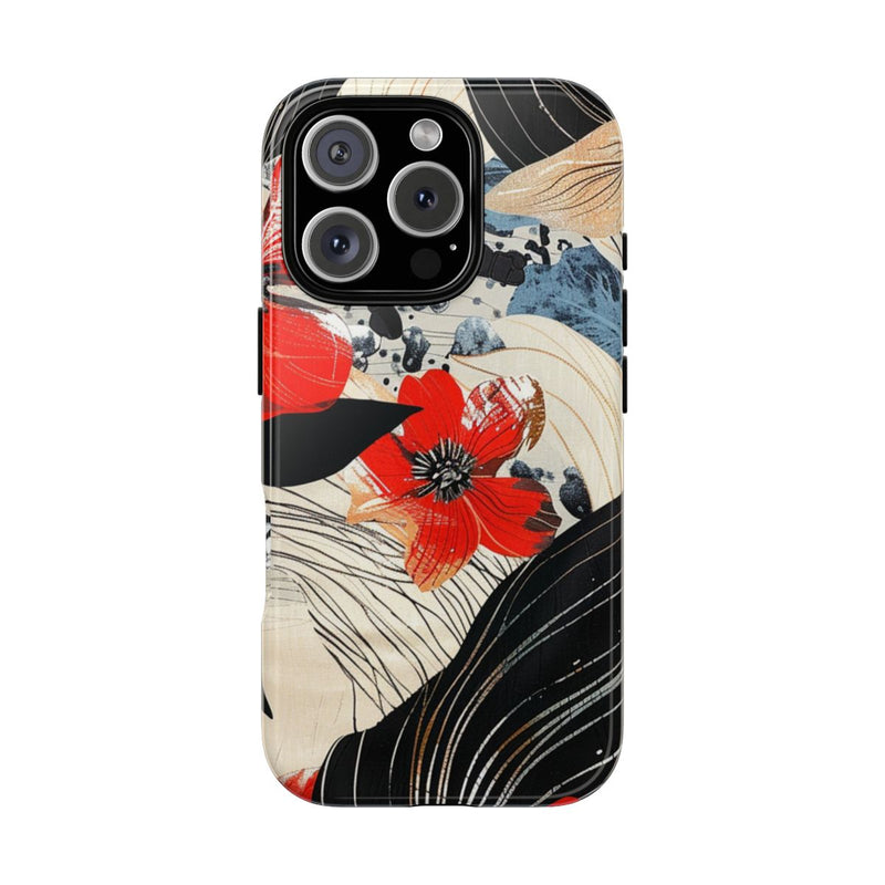 Rood Bloemen Abstract Patroon