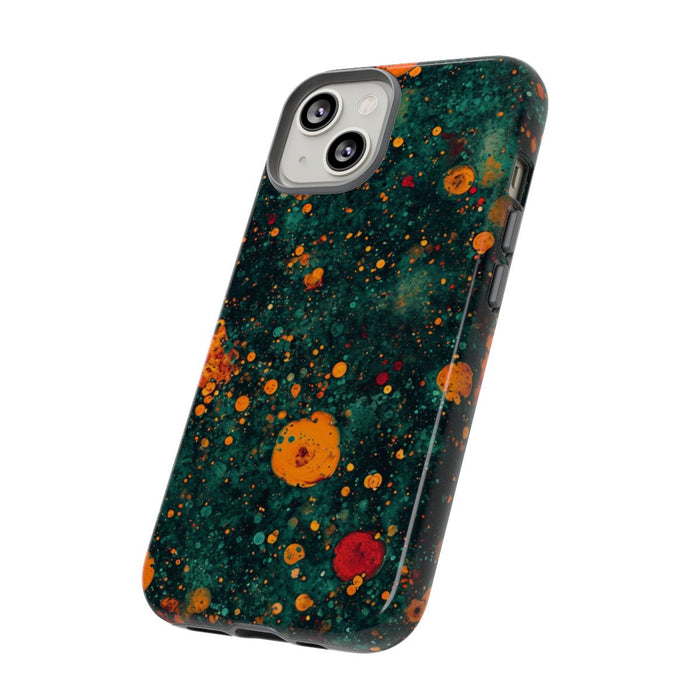Abstracte Oranje en Teal Bellenpatroon