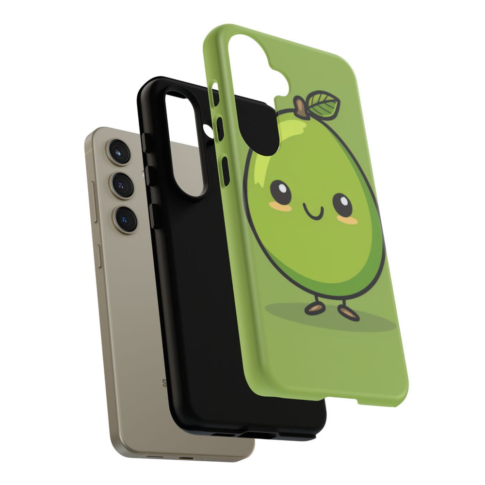 Schattige Groene Avocado in Cartoonstijl
