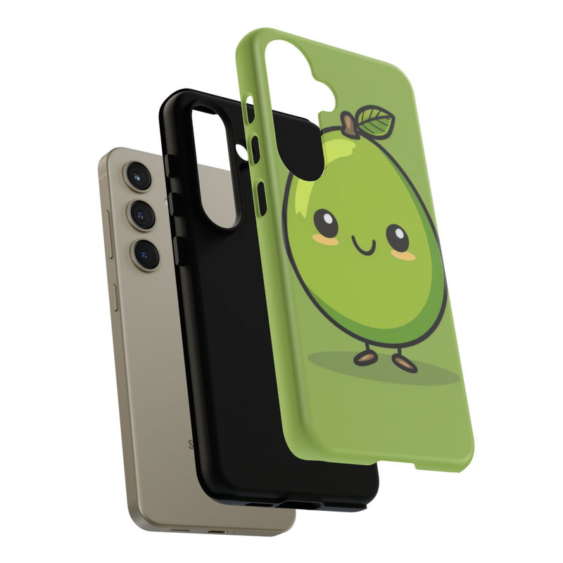 Schattige Groene Avocado in Cartoonstijl