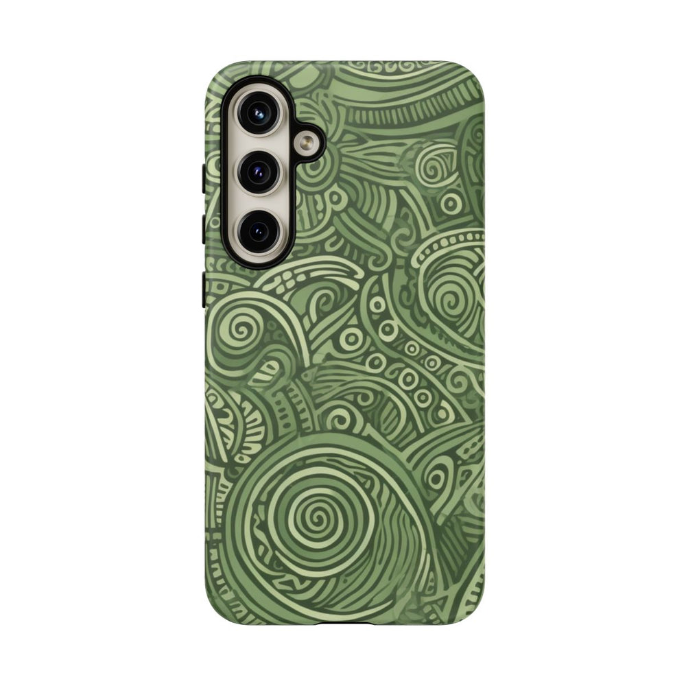 Abstract Groen Tribal Doodle Patroon