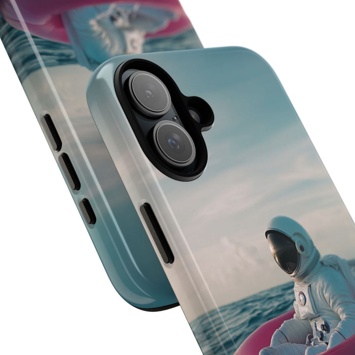 Astronaut op Roze Zwemband