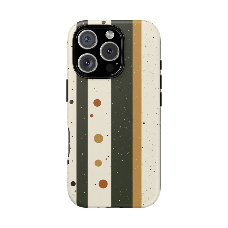Retro Verticale Strepen en Stippenpatroon