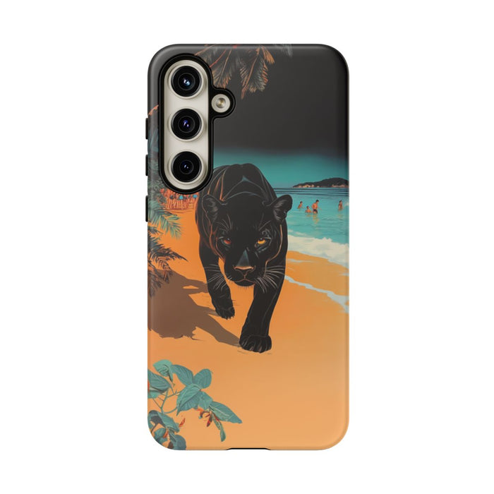Zwarte Panter op Tropisch Strand