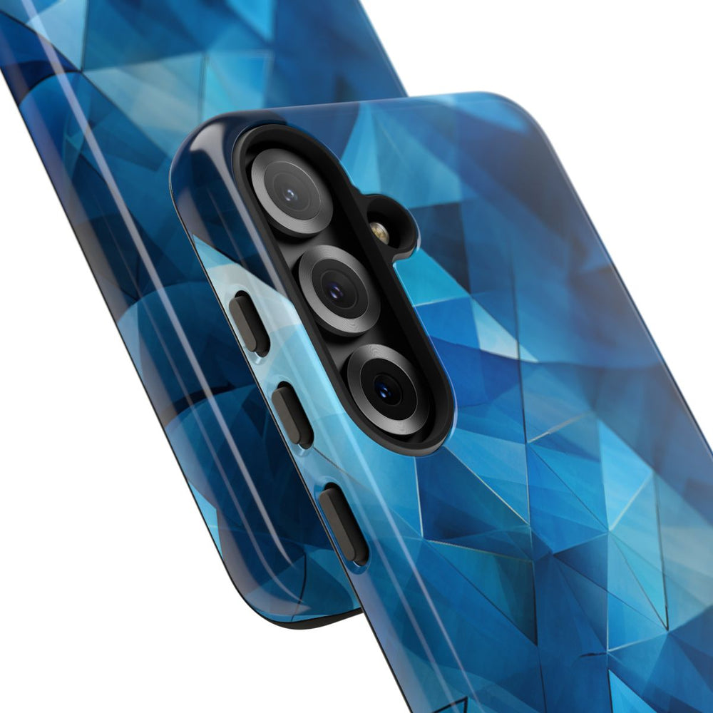 Blauw Geometrisch Driehoekenpatroon