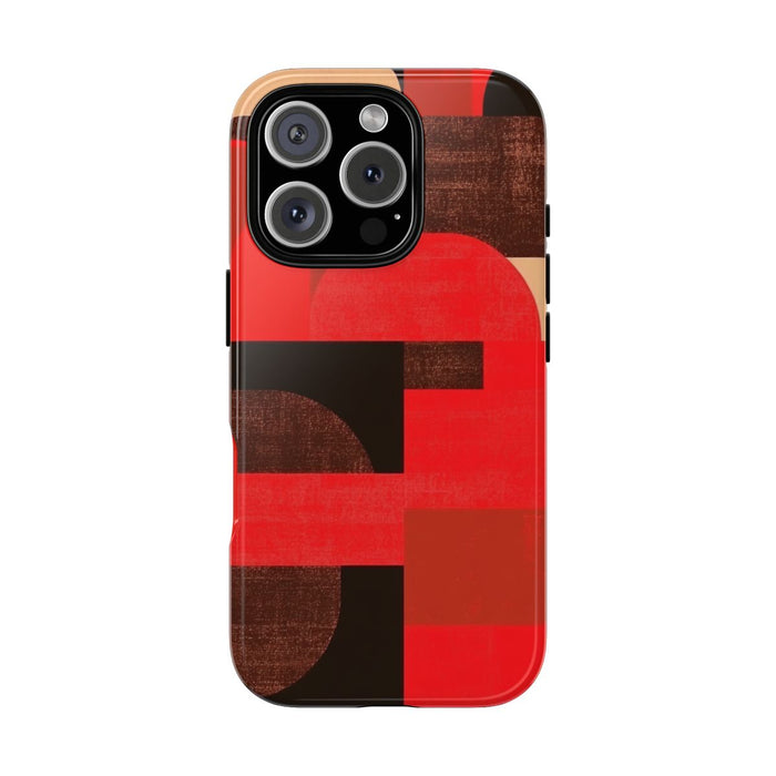 Rood-Bruin Geometrisch Abstract