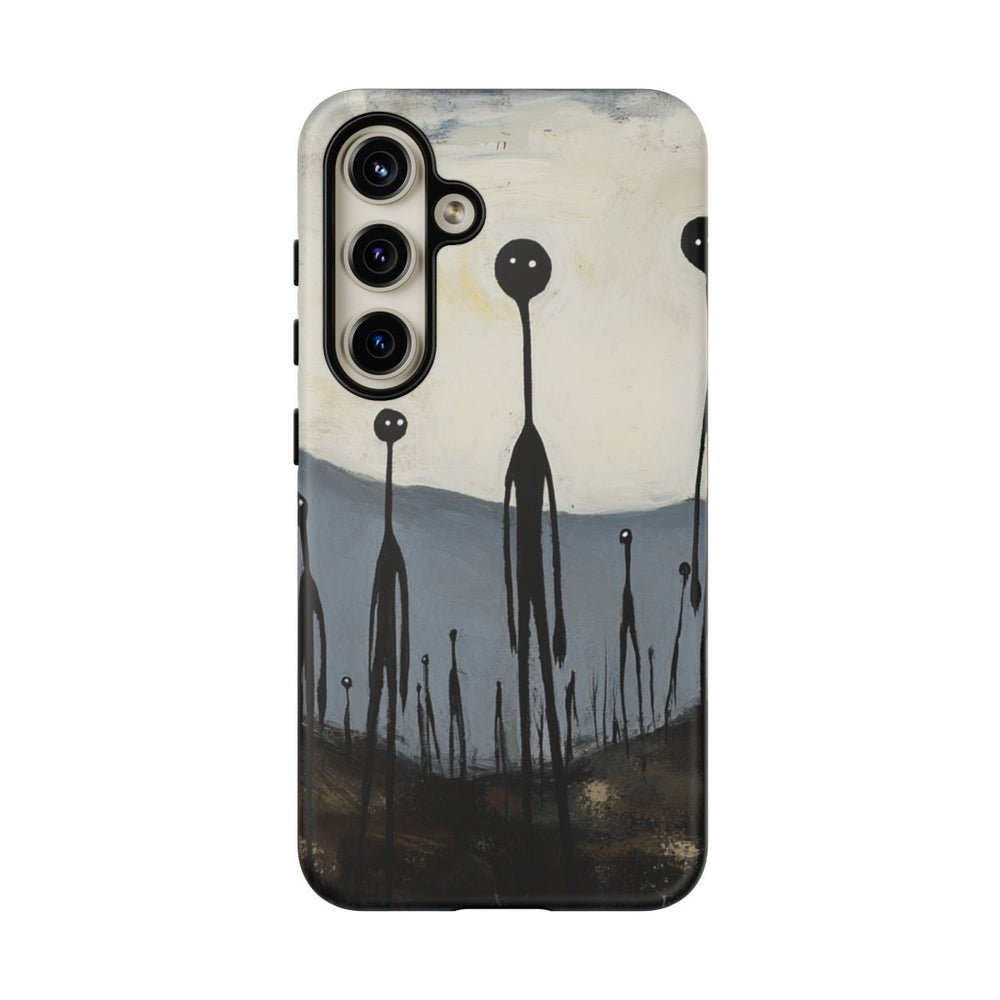 Spookachtige Stokfiguren in Landschap