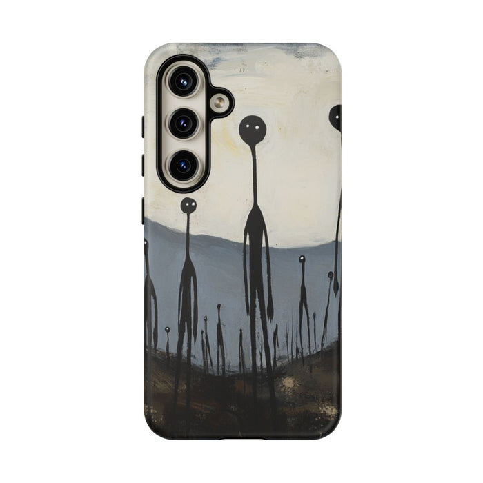 Spookachtige Stokfiguren in Landschap