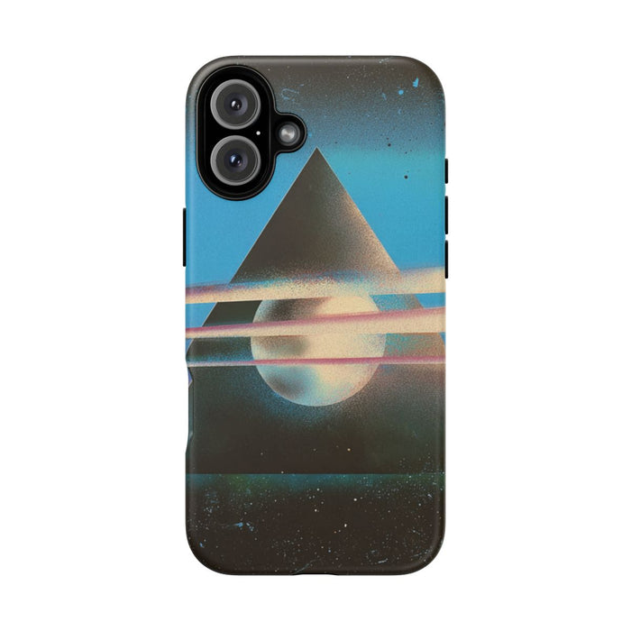 Surrealistische Geometrische Piramide met Gloeiende Bol