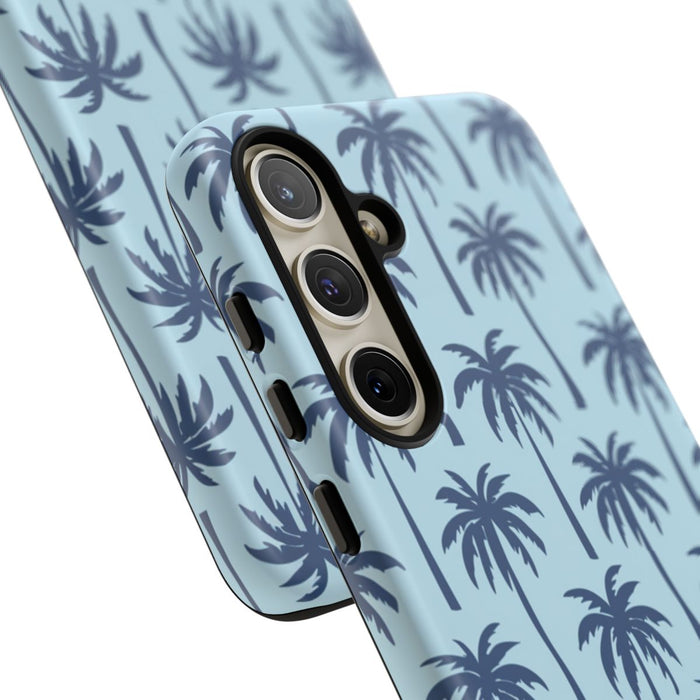 Blauw Palmbomenpatroon